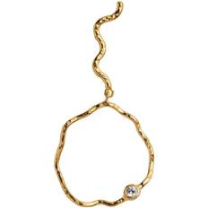 Stine A Wavy Circle Right Earring - Gold/Transparent