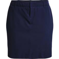 Blue - Women Skirts Under Armour Women's Links Woven Skort - Midnight Navy/Neptune/Metallic Silver