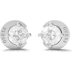 Guess Earrings Guess Rhodium Plated Moon And Star Earrings UBE01194RH