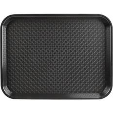 Kristallon Polypropylene Fast Food Tray Black Large 450mm Serving Tray