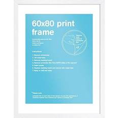 60 x 80 frame GB Eye 60x80cm Flat White MDF Frame Photo Frame