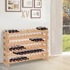 Wine Racks Homcom 72 Bottle Shelf Holder Standing Holds Storage Wine Rack
