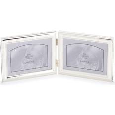 Lawrence Frames 510775D Silver Double Bead Hinged Double Picture Frame 7" x 5 Photo Frame