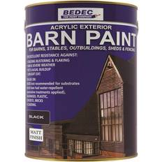 Acrylic Paints Bedec Barn Paint Matt Black 5L