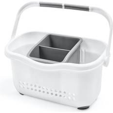 Addis Kitchen Storage Addis Premium Range Sink Caddy White Grey Utensil Holder