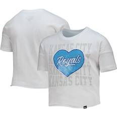New Era T-shirts New Era Girls Youth Kansas City Royals Flip Sequin Heart Crop Top