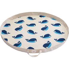 3 Sprouts Whale Play Mat Bag Blue 44"