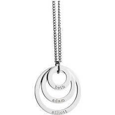Treat Republic Personalised Rings of Love Necklace - Silver