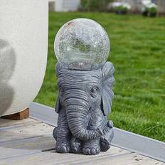 Decorative Items Smart Solar Elephant Orb Figurine