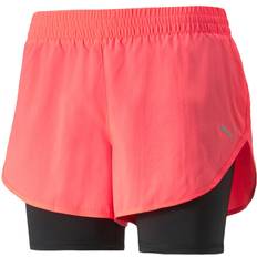 Pink - Women Shorts Puma In Shorts Red,Black