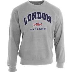 Universal Textiles Unisex Sweatshirt London England British Flag Design (XX Large) (NAVY)