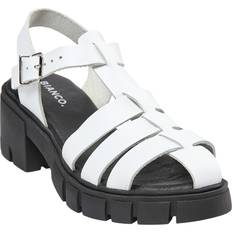 Velcro Heeled Sandals Bianco Biafabiana Multi Strap Sandal Kvinde Flade Sandaler hos Magasin