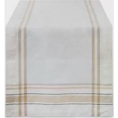 Design Imports Chambray Tablecloth White (182.88x35.56cm)