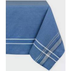 Stripes Cloths & Tissues Design Imports Chambray Tablecloth Blue (213.36x152.4cm)