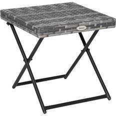 OutSunny Outdoor Bistro Tables OutSunny Folding Rattan Coffee Table