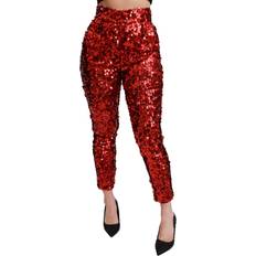 Dolce & Gabbana Women's Sequined Cropped Trouser PAN71052 IT44