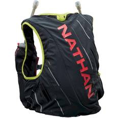 Women Running Backpacks NATHAN Pinnacle 4 Liter Women's Hydration Race Vest - Black/Hibiscus