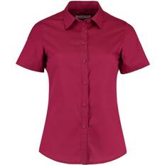 Kustom Kit Women's Short Sleeve Poplin Shirt - Claret