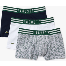 Calida Lacoste Men’s Striped Waist Stretch Cotton Trunk 3-Pack Chine
