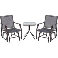 Outdoor Rocking Chairs Garden & Outdoor Furniture OutSunny Glider Rocking Chair x2 & table