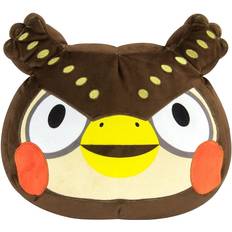 Tomy Soft Toys Tomy Club Mocchi Mocchi T12428 Blathers, Merchandise, Bedroom Accessories, Animal Crossing Cushion for Boys and Girls Aged 3 Years and Older, 15 Inch Plush Toy, Multi