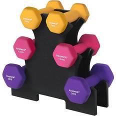 Songmics Hex Dumbbells Set with Stand