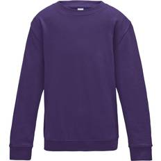 AWDis Kid's Plain Crew Neck Sweatshirt - Purple