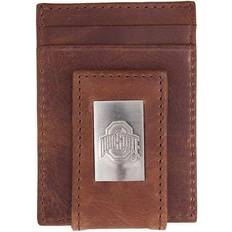 Money Clips Eagles Wings Ohio State University Flip Wallet - Brown