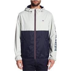 Tommy Hilfiger Rain Clothes Tommy Hilfiger Colorblock Hooded Rain Jacket - Ice