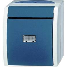 Busch-Jaeger Electrical Enclosures Busch-Jaeger 2621 W-53-206 Wet room switch product range Switch Ocean (surface-mount) Blue, Green