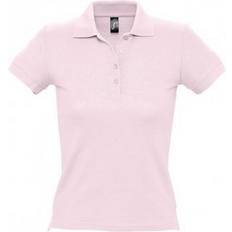 Sol's Women's People Pique Short Sleeve Cotton Polo Shirt - Pale Pink