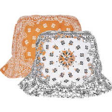 Men - Orange Hats Flexfit Cotton Twill Bucket Hat Unisex Anglerhut für Damen und Herren, einfarbig, mit patentiertem Band, Farbe Schwarz, one