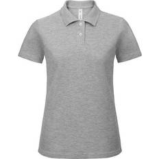 B&C Collection Women's ID.001 Short-Sleeved Pique Polo Shirt - Heather Grey