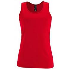 Sols Women's Sporty Performance Sleeveless Tank Top - Red