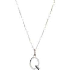 Rachel Jackson London Initial Pendant Necklace - Silver
