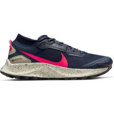 Blue - Men Running Shoes Nike Pegasus Trail 3 GTX M - Obsidian/Matte Olive/Citron Tint/Siren Red