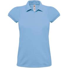 B&C Collection Women's Heavymill Short Sleeve Polo Shirt - Sky Blue