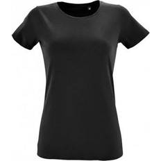 Sols Regent Fit Short Sleeve T-shirt - Deep Black