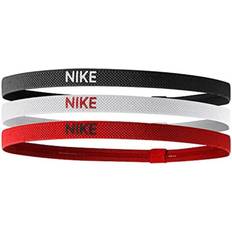 Men - Red Headbands Nike Elastic Hair Bands 3-pack Unisex - Black/White/University Red