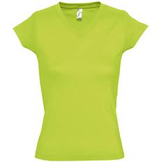 Sols Moon V Neck Short Sleeve T-shirt - Apple Green