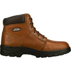 39 ½ - Men Lace Boots Skechers Workshire ST - Brown
