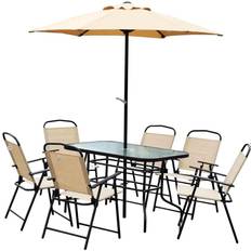 Beige Patio Dining Sets Garden & Outdoor Furniture OutSunny 84B-191 Patio Dining Set