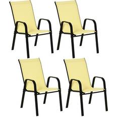 Armrests Patio Chairs Garden & Outdoor Furniture OutSunny 84B-925 Garden Dining Chair