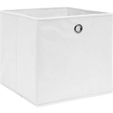 VidaXL Boxes & Baskets vidaXL 4x Non-woven Fabric White Organiser Cube Container Storage Box