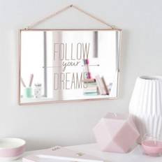 Pink Wall Mirrors Aquarius Follow Your Dream Deco One Size Wall Mirror