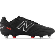 Grey - Men Football Shoes New Balance 442 2.0 Pro SG Black/Red