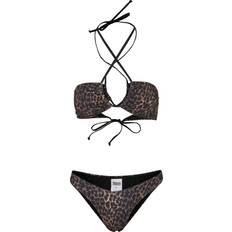 Urban Classics Women Swimwear Urban Classics Ladies AOP Hot V Bikini Bikini Set leopard