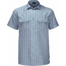 Turquoise Shirts Jack Wolfskin Funktional shirt men Thompson Shirt Men Fog Checck