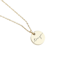 Treat Republic Personalised Disc Necklace - Gold
