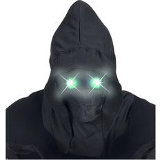 Men Ani-Motion Masks Fancy Dress Widmann Faceless Mask with Glowing Green Eyes